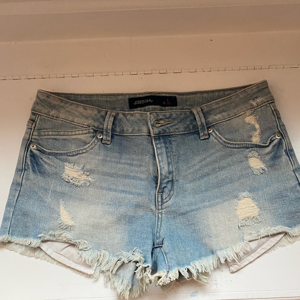 Light wash JustUsa denim shorts / jean shorts